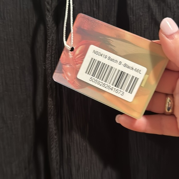 NWT Neena Swim Crinkled Pleat Wide Leg Pants M/L - Picture 4 of 9